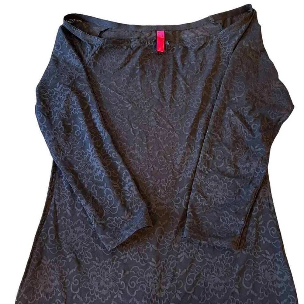 Torrid x Betsey Johnson Women Size 1 US 1X Sheer Lace Off Shoulder Catsuit Black